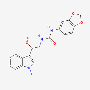 1-(benzo[d][1,3]dioxol-5-yl)-3-(2-hydroxy-2-(1-methyl-1H-indol-3-yl)ethyl)urea