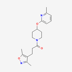3-(3,5-Dimethylisoxazol-4-yl)-1-(4-((6-methylpyridin-2-yl)oxy)piperidin-1-yl)propan-1-one