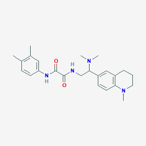 molecular formula C24H32N4O2 B2955053 N1-(2-(dimethylamino)-2-(1-methyl-1,2,3,4-tetrahydroquinolin-6-yl)ethyl)-N2-(3,4-dimethylphenyl)oxalamide CAS No. 921923-75-3