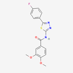 N-(5-(4-fluorophenyl)-1,3,4-thiadiazol-2-yl)-3,4-dimethoxybenzamide