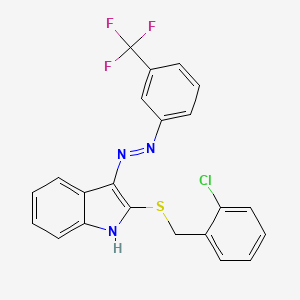 2-[(2-chlorobenzyl)sulfanyl]-3H-indol-3-one N-[3-(trifluoromethyl)phenyl]hydrazone
