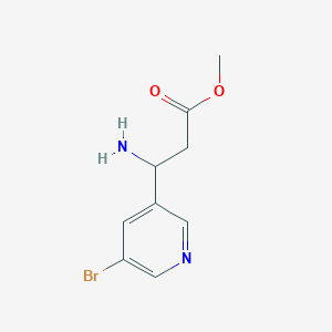 molecular formula C9H11BrN2O2 B2955070 3-氨基-3-(5-溴吡啶-3-基)丙酸甲酯 CAS No. 757174-43-9