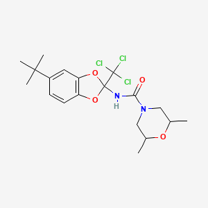 N-(5-(tert-butyl)-2-(trichloromethyl)benzo[d][1,3]dioxol-2-yl)-2,6-dimethylmorpholine-4-carboxamide