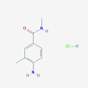molecular formula C9H13ClN2O B2955088 4-Amino-N,3-dimethylbenzamide hydrochloride CAS No. 1269394-46-8; 926263-13-0