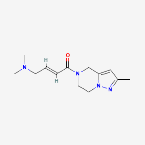 molecular formula C13H20N4O B2955089 (E)-4-(Dimethylamino)-1-(2-methyl-6,7-dihydro-4H-pyrazolo[1,5-a]pyrazin-5-yl)but-2-en-1-one CAS No. 2249690-04-6