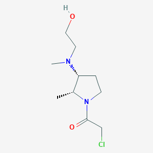 2-Chloro-1-[(2R,3R)-3-[2-hydroxyethyl(methyl)amino]-2-methylpyrrolidin-1-yl]ethanone