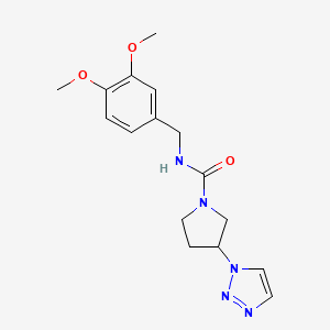 N-(3,4-dimethoxybenzyl)-3-(1H-1,2,3-triazol-1-yl)pyrrolidine-1-carboxamide