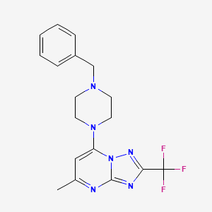 7-(4-Benzylpiperazin-1-yl)-5-methyl-2-(trifluoromethyl)-[1,2,4]triazolo[1,5-a]pyrimidine