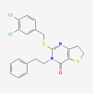 2-((3,4-dichlorobenzyl)thio)-3-phenethyl-6,7-dihydrothieno[3,2-d]pyrimidin-4(3H)-one