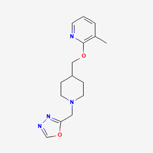 3-Methyl-2-({1-[(1,3,4-oxadiazol-2-yl)methyl]piperidin-4-yl}methoxy)pyridine