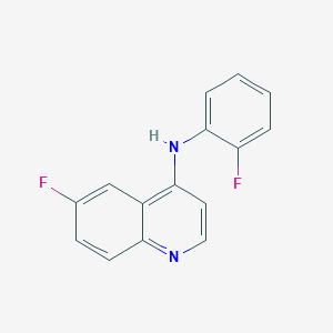 molecular formula C15H10F2N2 B2955116 6-fluoro-N-(2-fluorophenyl)quinolin-4-amine CAS No. 1018162-34-9