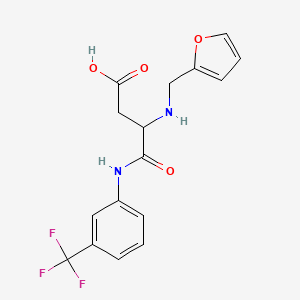 B2955119 N~2~-(furan-2-ylmethyl)-N-[3-(trifluoromethyl)phenyl]-alpha-asparagine CAS No. 1033587-58-4