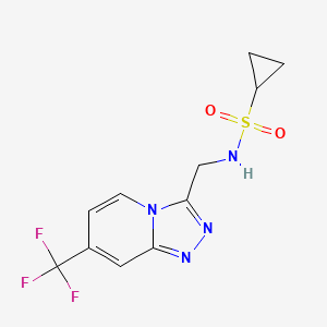 N-((7-(trifluoromethyl)-[1,2,4]triazolo[4,3-a]pyridin-3-yl)methyl)cyclopropanesulfonamide