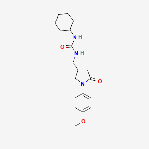 1-Cyclohexyl-3-((1-(4-ethoxyphenyl)-5-oxopyrrolidin-3-yl)methyl)urea