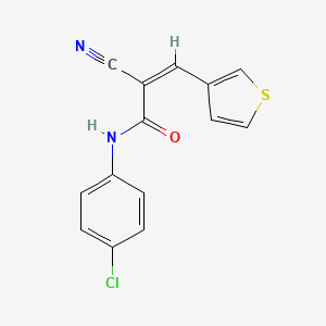 (Z)-N-(4-Chlorophenyl)-2-cyano-3-thiophen-3-ylprop-2-enamide
