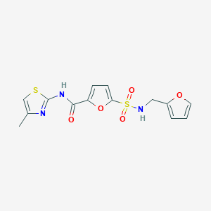 5-(N-(furan-2-ylmethyl)sulfamoyl)-N-(4-methylthiazol-2-yl)furan-2-carboxamide