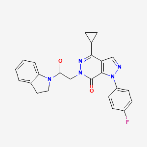 4-cyclopropyl-1-(4-fluorophenyl)-6-(2-(indolin-1-yl)-2-oxoethyl)-1H-pyrazolo[3,4-d]pyridazin-7(6H)-one