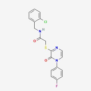N-(2-chlorobenzyl)-2-((4-(4-fluorophenyl)-3-oxo-3,4-dihydropyrazin-2-yl)thio)acetamide