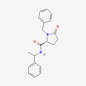 (2R)-1-benzyl-5-oxo-N-(1-phenylethyl)pyrrolidine-2-carboxamide