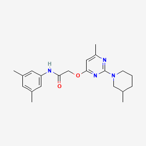 N-(3,5-dimethylphenyl)-2-{[6-methyl-2-(3-methylpiperidin-1-yl)pyrimidin-4-yl]oxy}acetamide