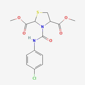 Dimethyl 3-[(4-chloroanilino)carbonyl]-1,3-thiazolane-2,4-dicarboxylate