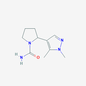 2-(1,5-Dimethylpyrazol-4-yl)pyrrolidine-1-carboxamide