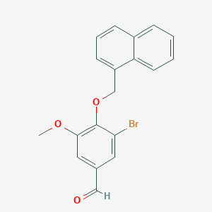 3-Bromo-5-methoxy-4-(naphthalen-1-ylmethoxy)benzaldehyde