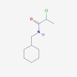 molecular formula C10H18ClNO B2955168 2-chloro-N-(cyclohexylmethyl)propanamide CAS No. 596807-98-6