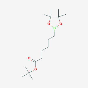 molecular formula C16H31BO4 B2955172 tert-Butyl 6-(tetramethyl-1,3,2-dioxaborolan-2-yl)hexanoate CAS No. 2373347-25-0