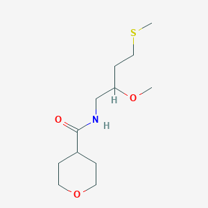 N-(2-Methoxy-4-methylsulfanylbutyl)oxane-4-carboxamide