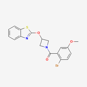 (3-(Benzo[d]thiazol-2-yloxy)azetidin-1-yl)(2-bromo-5-methoxyphenyl)methanone