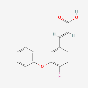 molecular formula C15H11FO3 B2955188 (2E)-3-(4-fluoro-3-phenoxyphenyl)prop-2-enoic acid CAS No. 773131-64-9