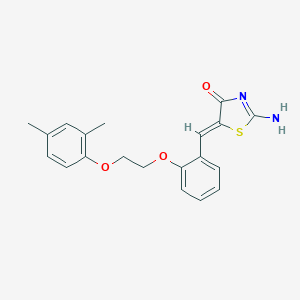 molecular formula C20H20N2O3S B295519 5-{2-[2-(2,4-Dimethylphenoxy)ethoxy]benzylidene}-2-imino-1,3-thiazolidin-4-one 