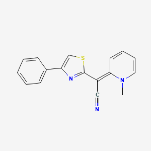(E)-2-(1-methylpyridin-2(1H)-ylidene)-2-(4-phenylthiazol-2-yl)acetonitrile