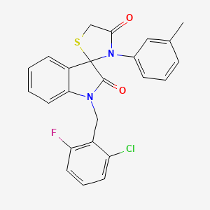 1-(2-chloro-6-fluorobenzyl)-3'-(3-methylphenyl)-4'H-spiro[indole-3,2'-[1,3]thiazolidine]-2,4'(1H)-dione