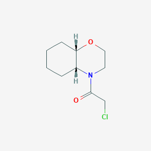 molecular formula C10H16ClNO2 B2955199 rac-1-[(4aR,8aS)-octahydro-2H-1,4-benzoxazin-4-yl]-2-chloroethan-1-one CAS No. 2138539-19-0