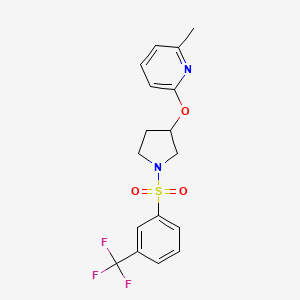 2-Methyl-6-((1-((3-(trifluoromethyl)phenyl)sulfonyl)pyrrolidin-3-yl)oxy)pyridine