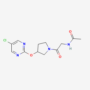 N-(2-(3-((5-chloropyrimidin-2-yl)oxy)pyrrolidin-1-yl)-2-oxoethyl)acetamide
