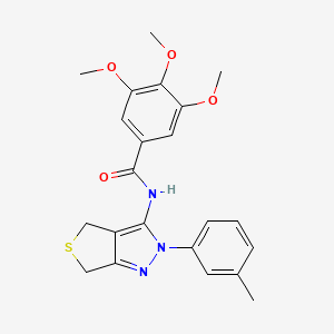 3,4,5-trimethoxy-N-(2-(m-tolyl)-4,6-dihydro-2H-thieno[3,4-c]pyrazol-3-yl)benzamide