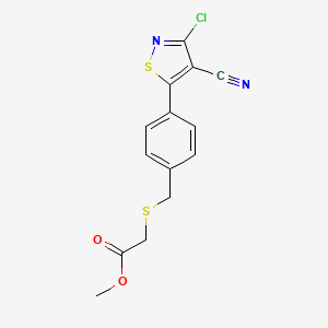 Methyl 2-{[4-(3-chloro-4-cyanoisothiazol-5-yl)benzyl]thio}acetate