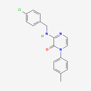 3-((4-chlorobenzyl)amino)-1-(p-tolyl)pyrazin-2(1H)-one