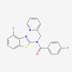 4-fluoro-N-(4-fluorobenzo[d]thiazol-2-yl)-N-(pyridin-2-ylmethyl)benzamide