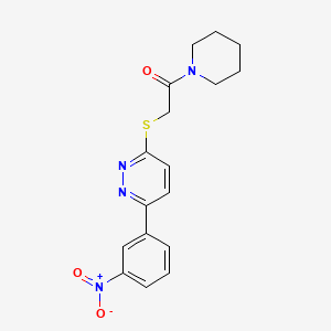 2-[6-(3-Nitrophenyl)pyridazin-3-yl]sulfanyl-1-piperidin-1-ylethanone
