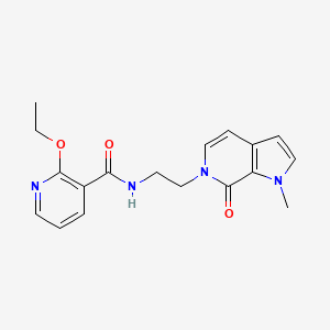 molecular formula C18H20N4O3 B2955233 2-ethoxy-N-(2-(1-methyl-7-oxo-1H-pyrrolo[2,3-c]pyridin-6(7H)-yl)ethyl)nicotinamide CAS No. 2034610-07-4