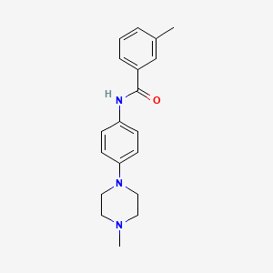 molecular formula C19H23N3O B2955244 3-甲基-N-[4-(4-甲基哌嗪-1-基)苯基]苯甲酰胺 CAS No. 303150-75-6