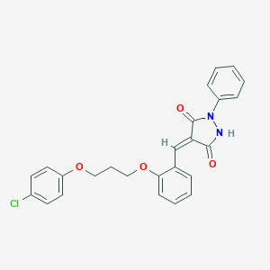 4-{2-[3-(4-Chlorophenoxy)propoxy]benzylidene}-1-phenyl-3,5-pyrazolidinedione