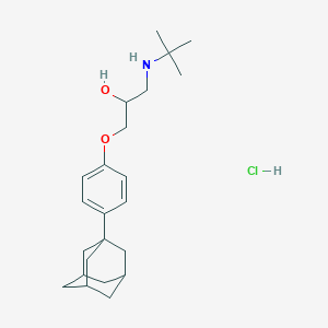 molecular formula C23H36ClNO2 B2955266 1-(4-Adamantanylphenoxy)-3-[(tert-butyl)amino]propan-2-ol, chloride CAS No. 464877-27-8