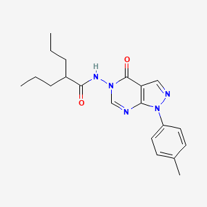 molecular formula C20H25N5O2 B2955272 N-(4-oxo-1-(p-tolyl)-1H-pyrazolo[3,4-d]pyrimidin-5(4H)-yl)-2-propylpentanamide CAS No. 900007-67-2