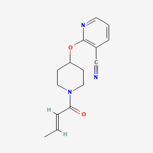 (E)-2-((1-(but-2-enoyl)piperidin-4-yl)oxy)nicotinonitrile