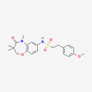 2-(4-methoxyphenyl)-N-(3,3,5-trimethyl-4-oxo-2,3,4,5-tetrahydrobenzo[b][1,4]oxazepin-7-yl)ethanesulfonamide
